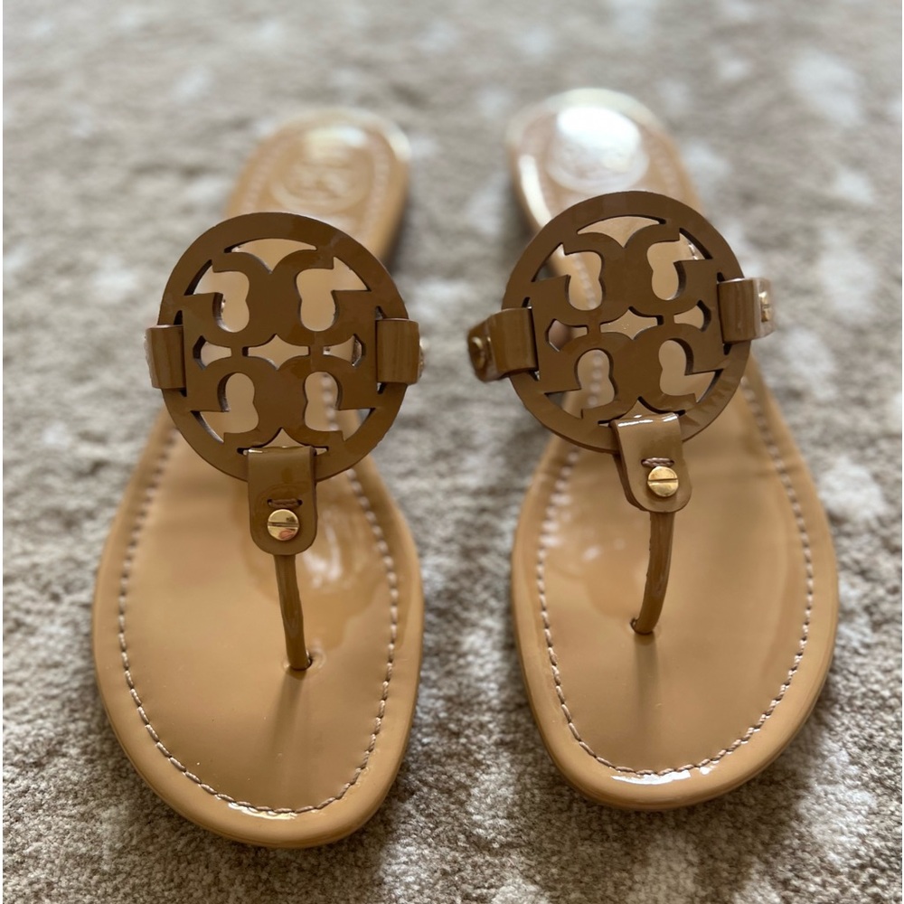 Tory Burch Miller sandals, tan, size 8